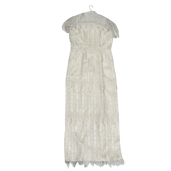 Vintage House of Bianchi NY Boston Off White Tiered Lace Delicate Dress Wedding - Picture 2 of 14